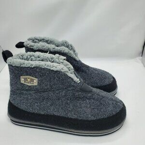 KuaiLu Mens Memory Foam Sherpa Plush Lining Non-slip Rubber Sole Slipper12,NWOT